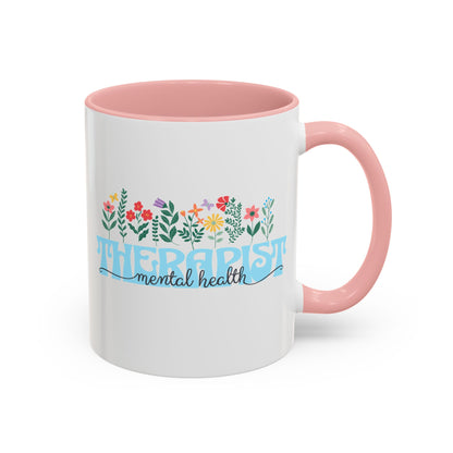 Floral Mental Health Therapist Mug (11oz)