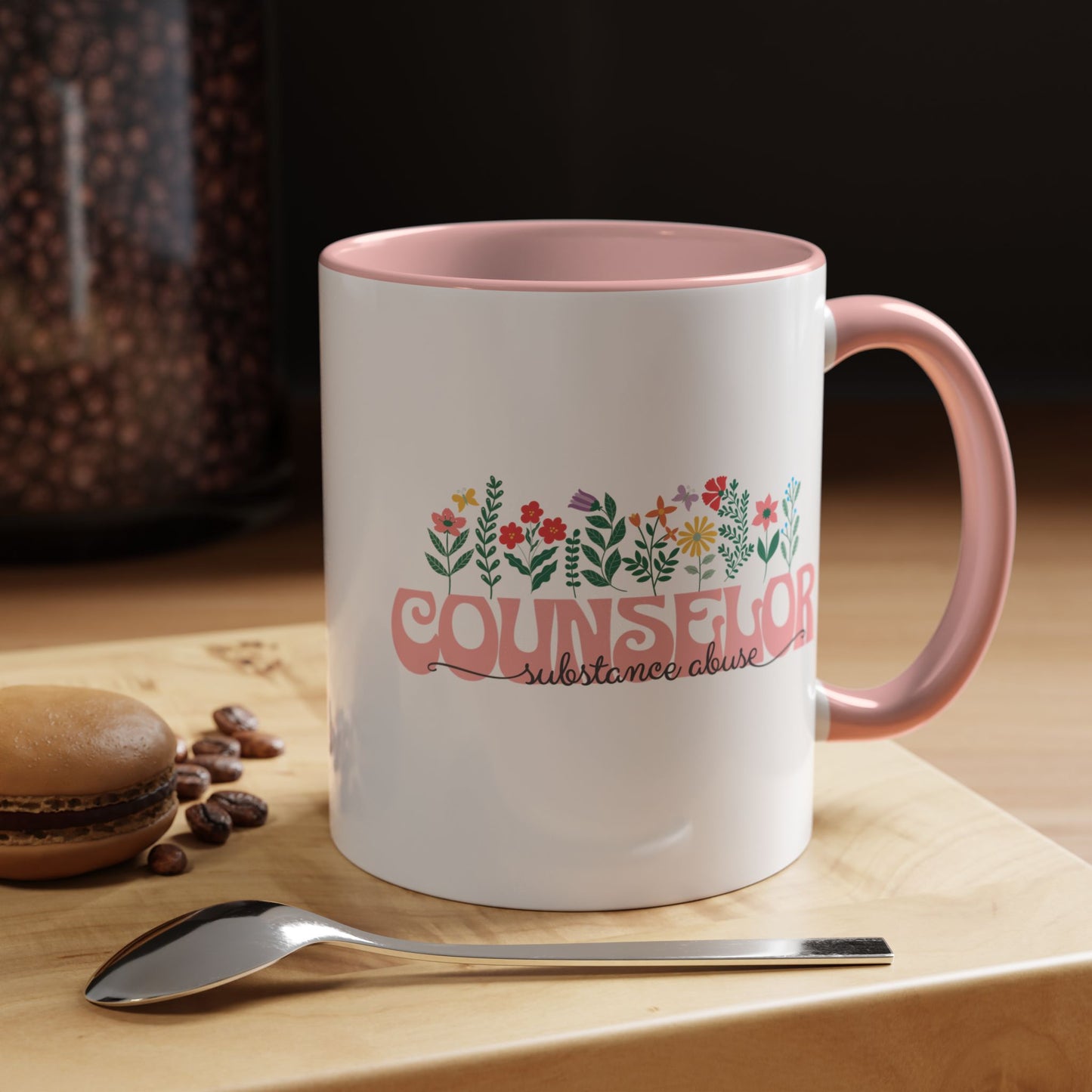 Floral Substance Abuse Counselor Mug (11oz)