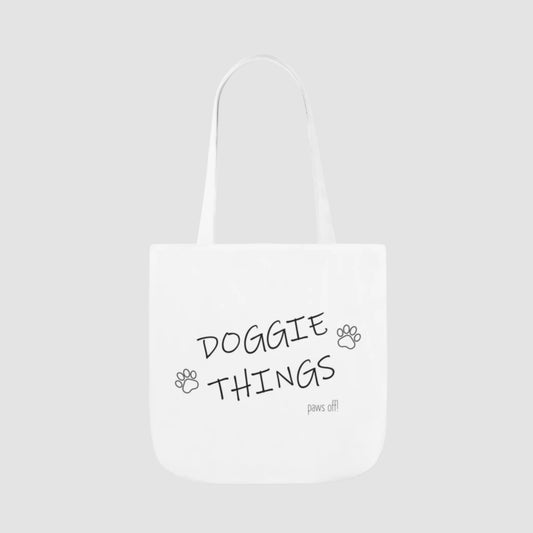 Doggie Things Canvas Tote Bag Printify