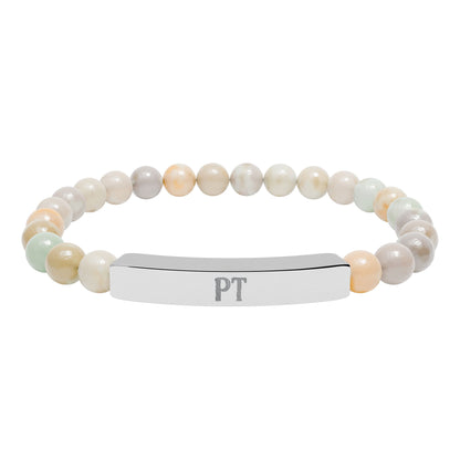 PT Natural Stone Engraved Bar Bracelet
