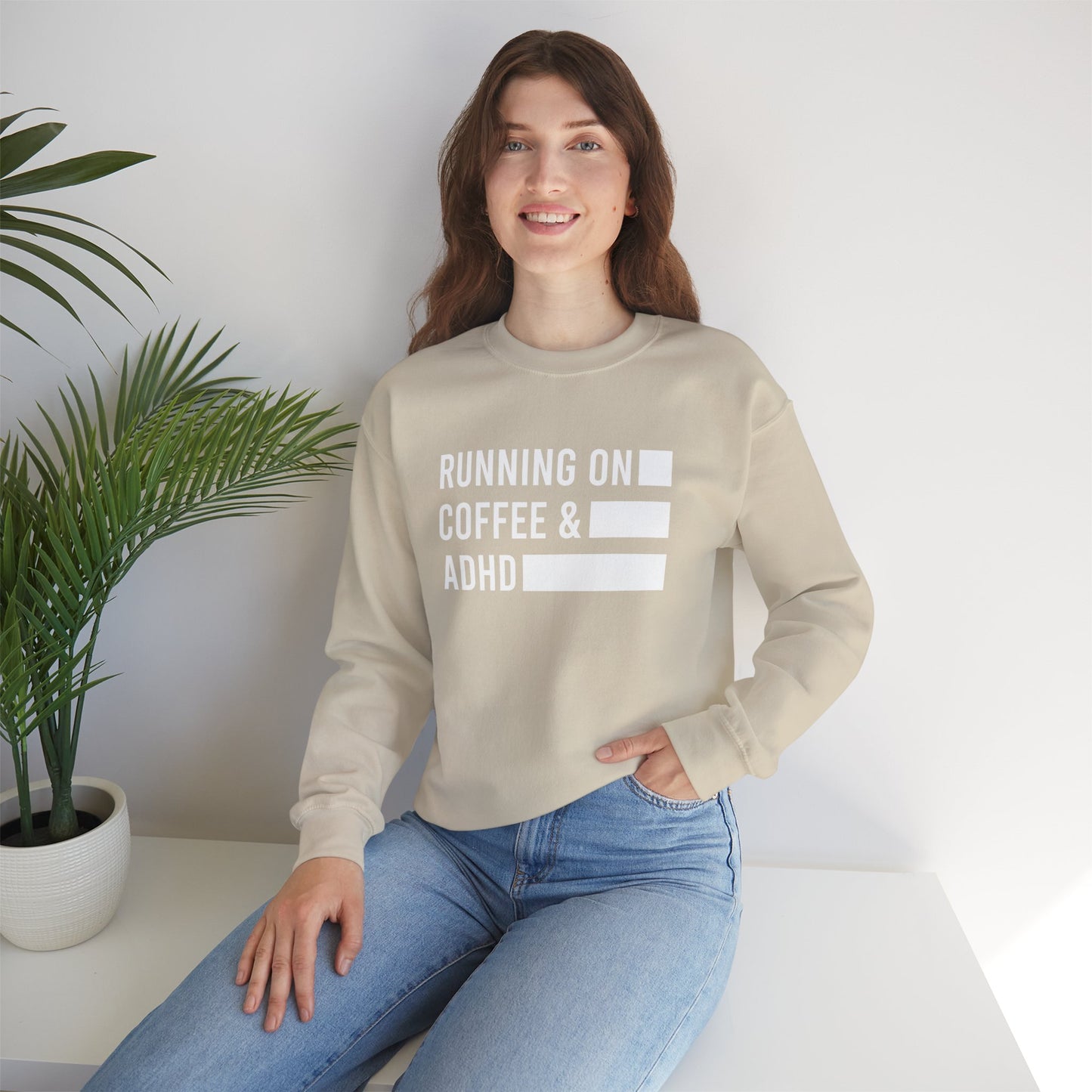 Running on Coffee and ADHD Crewneck