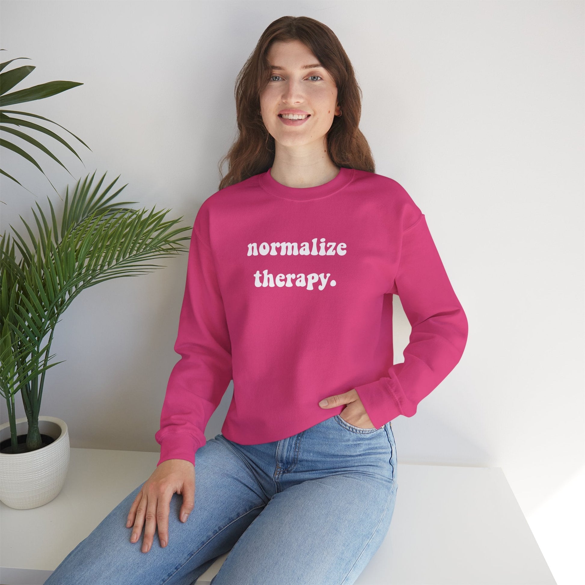 Normalize Therapy Crewneck Printify