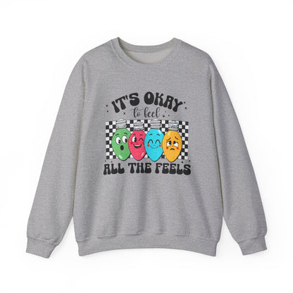 It’s Okay to Feel All the Feels Crewneck Printify