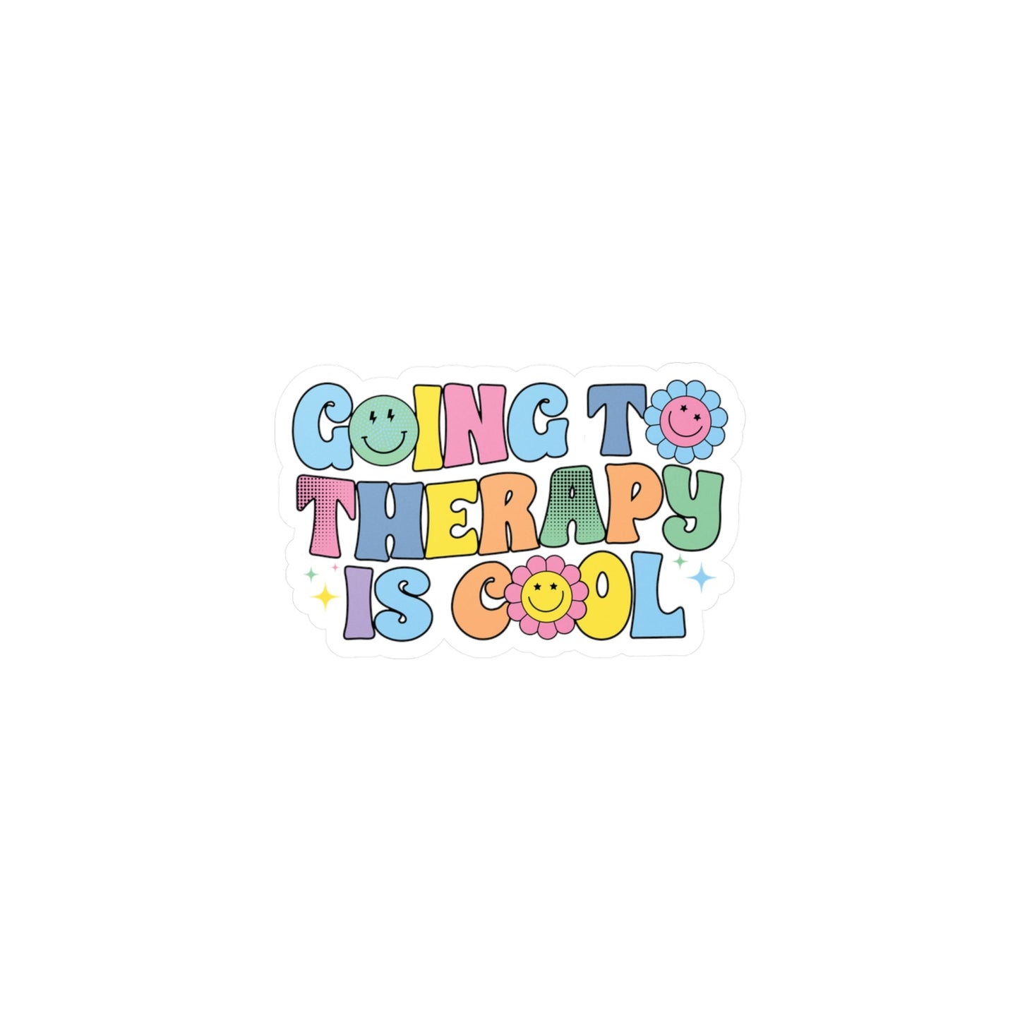 Going to Therapy is Cool Vinyl Decal Printify
