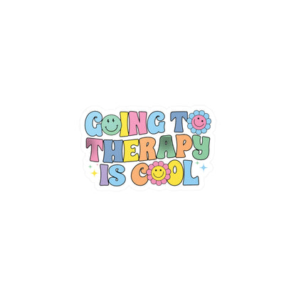 Going to Therapy is Cool Vinyl Decal Printify
