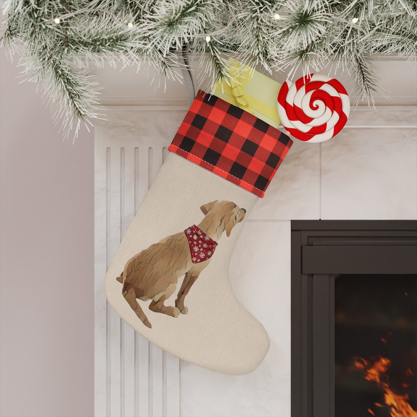 Yellow Lab Christmas Stocking - Personalization Available!