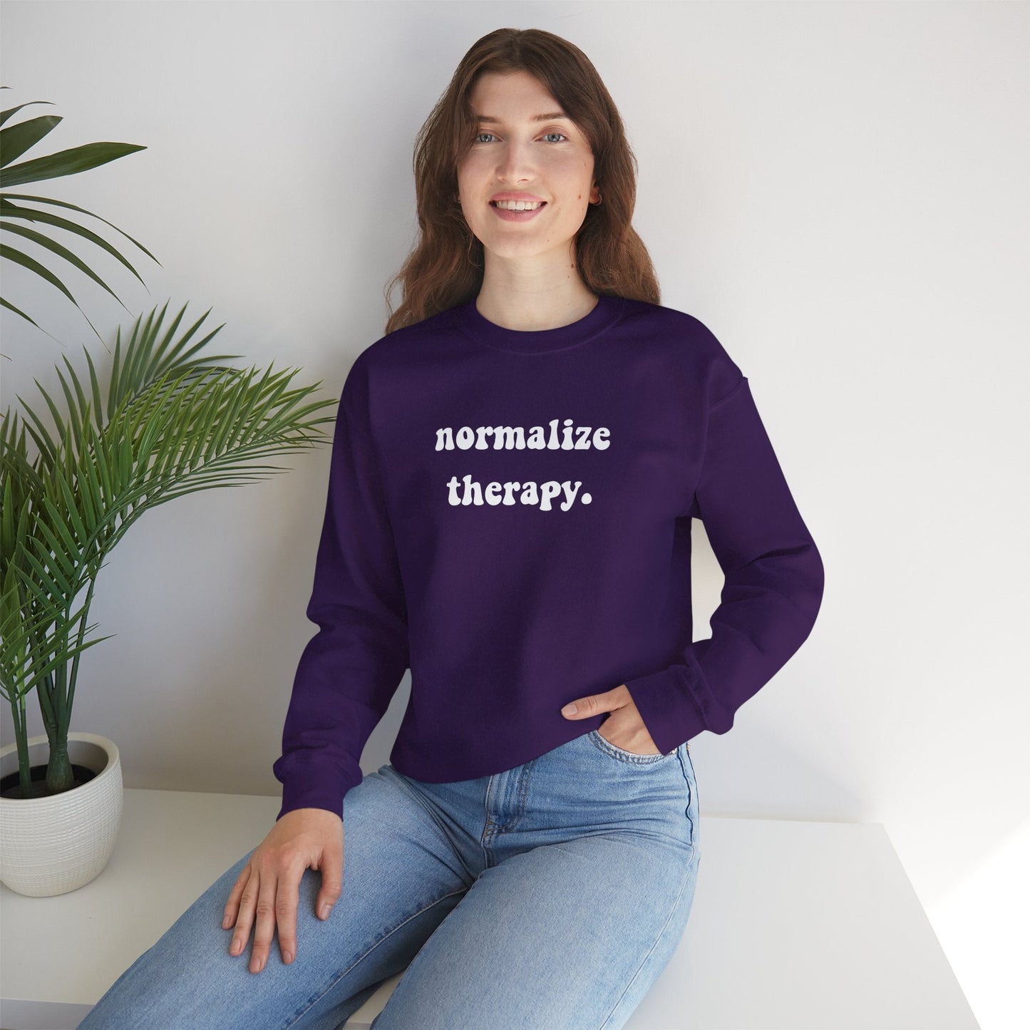 Normalize Therapy Crewneck Printify