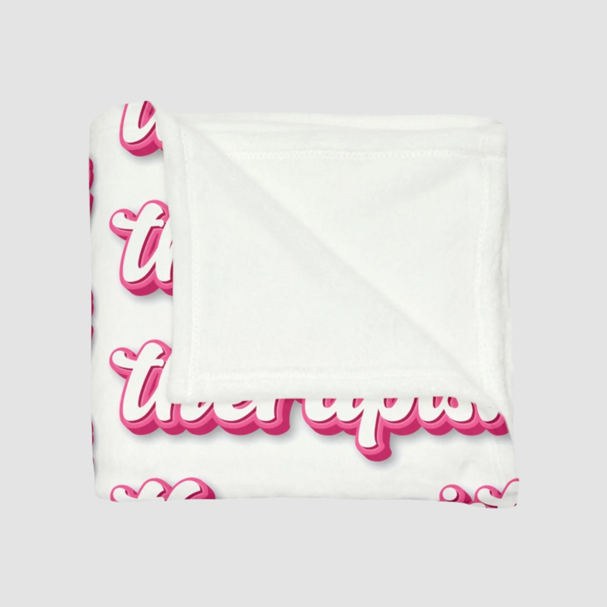 Pink Therapist Soft Polyester Blanket Printify