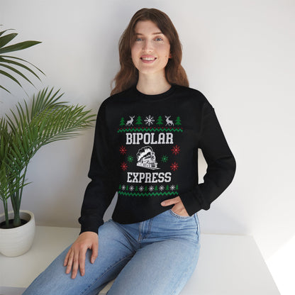 Bipolar Express - Ugly Christmas Crewneck Printify