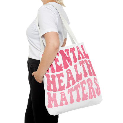 Pink Mental Health Matters Tote Printify