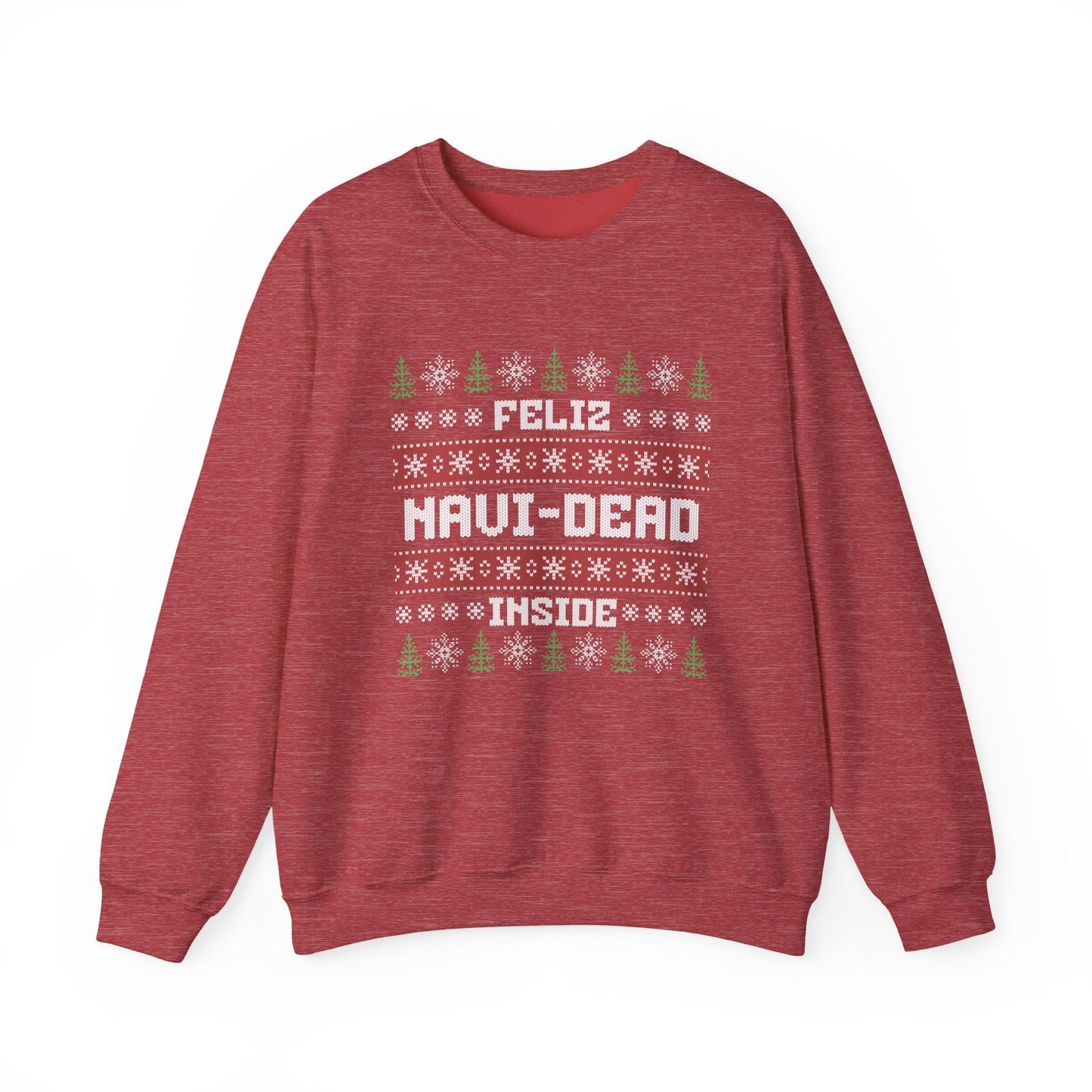 Feliz Navi-Dead Inside Ugly Christmas Crewneck Printify