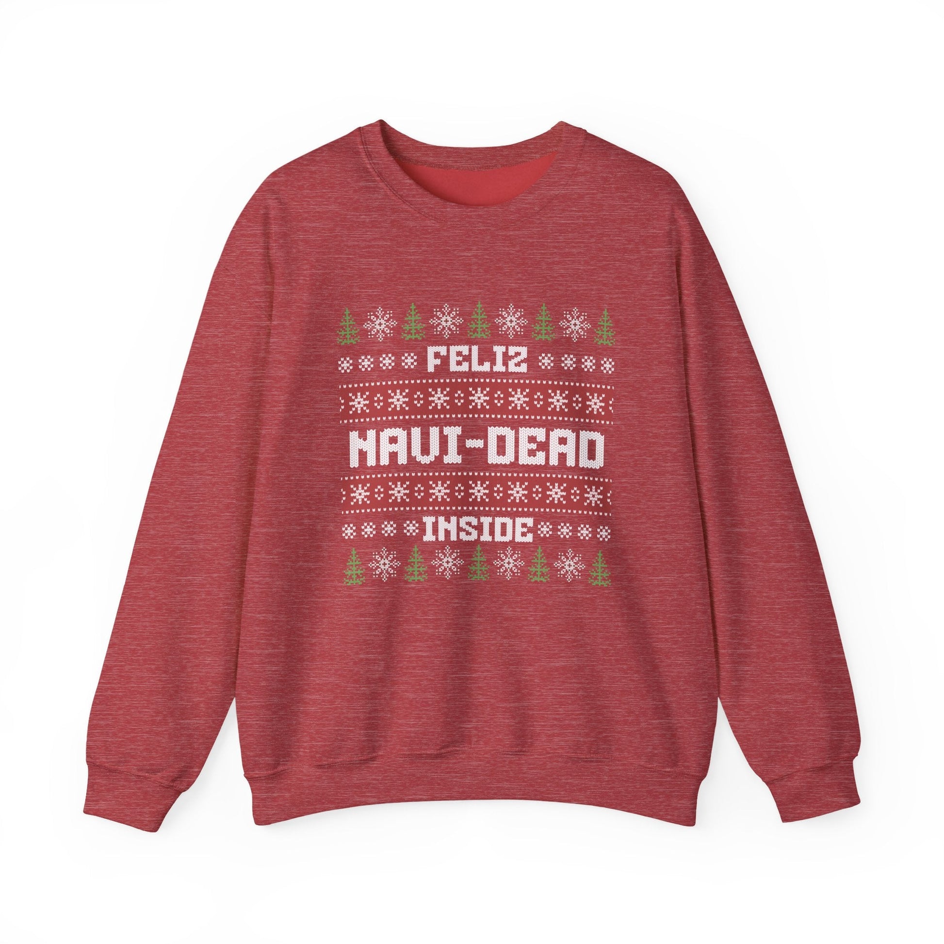 Feliz Navi-Dead Inside Ugly Christmas Crewneck Printify
