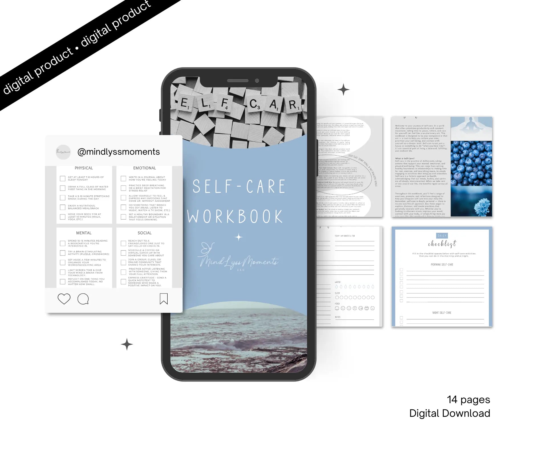 Self-Care Workbook - MindLyssMoments LLC