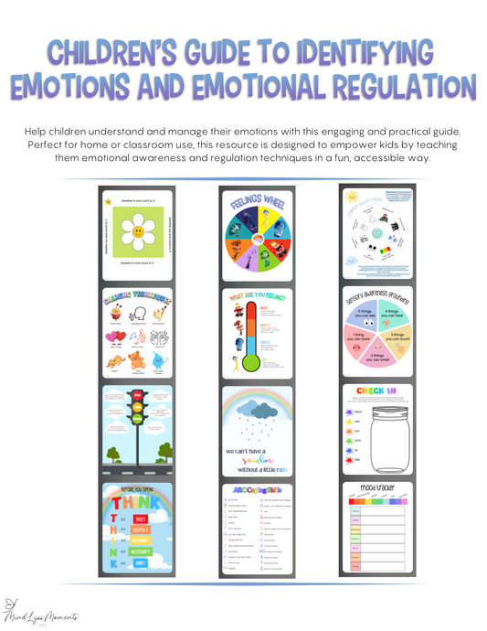 Children's Guide to Identifying Emotions and Emotional Regulation MindLyssMoments