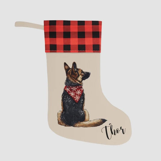 Border Collie Christmas Stocking - Personalization Available!