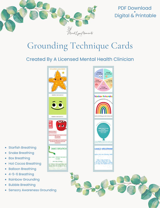 Grounding Technique Cards MindLyssMoments LLC