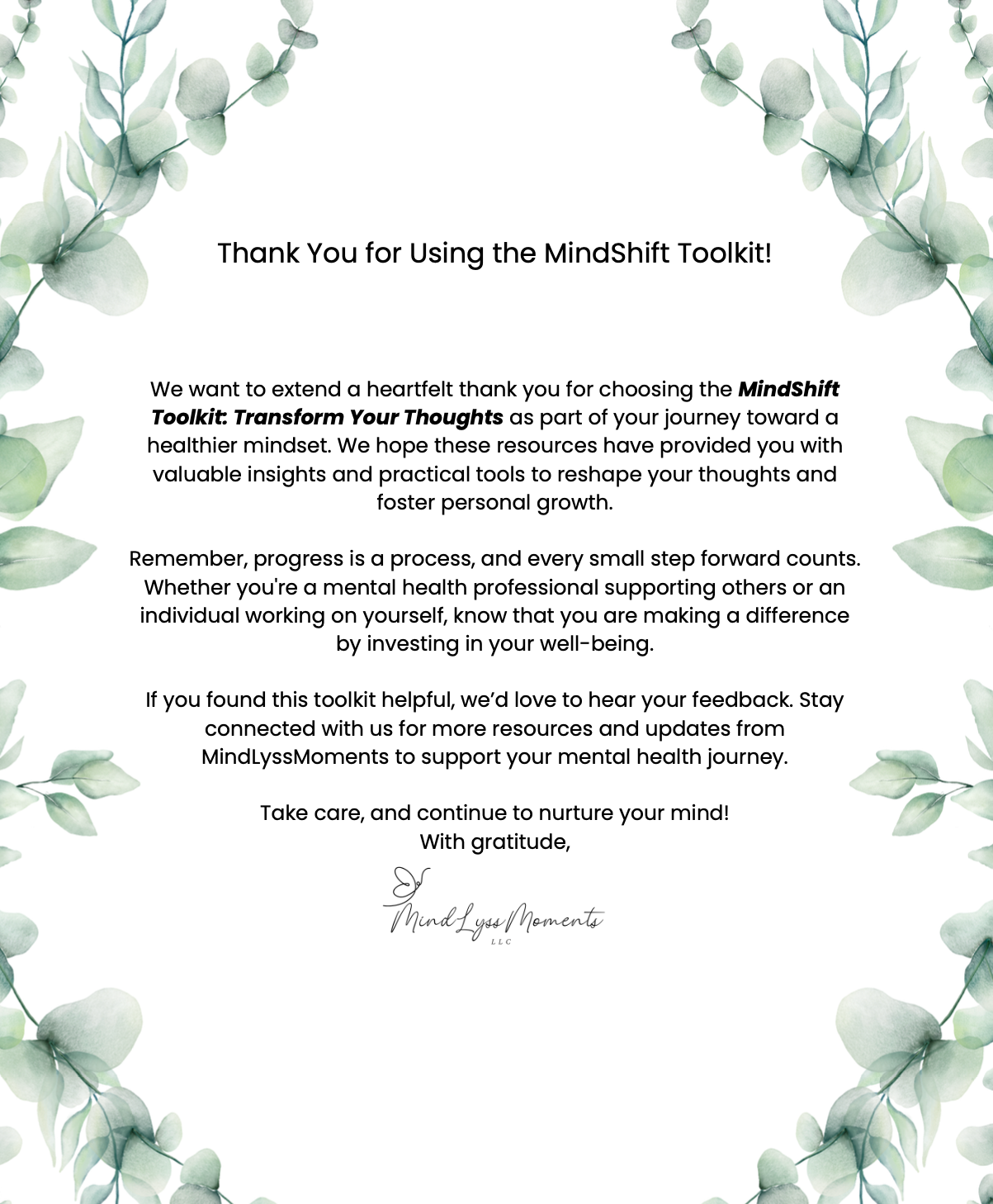 MindShift Toolkit: Transform Your Thoughts