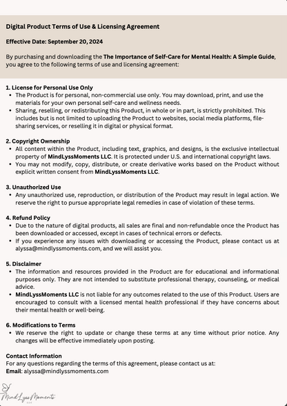 The Importance of Self-Care for Mental Health