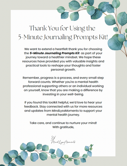 50 - 5-Minute Journaling Prompts